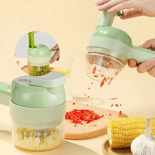 4 In 1 Electric Vegetable Cutter Set